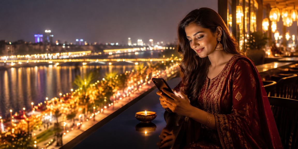 Live Casino experience during Diwali festival at Ahmedabad riverfront