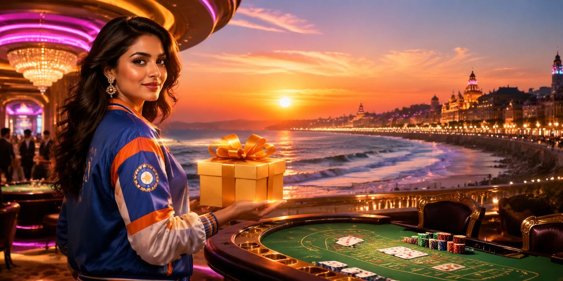 User logging in on mobile device with Bollywood cricket background