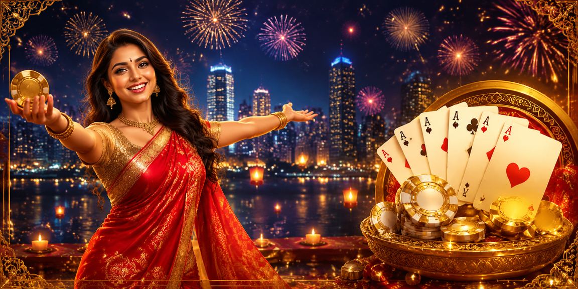 Rummy game being played in Pune with traditional attire